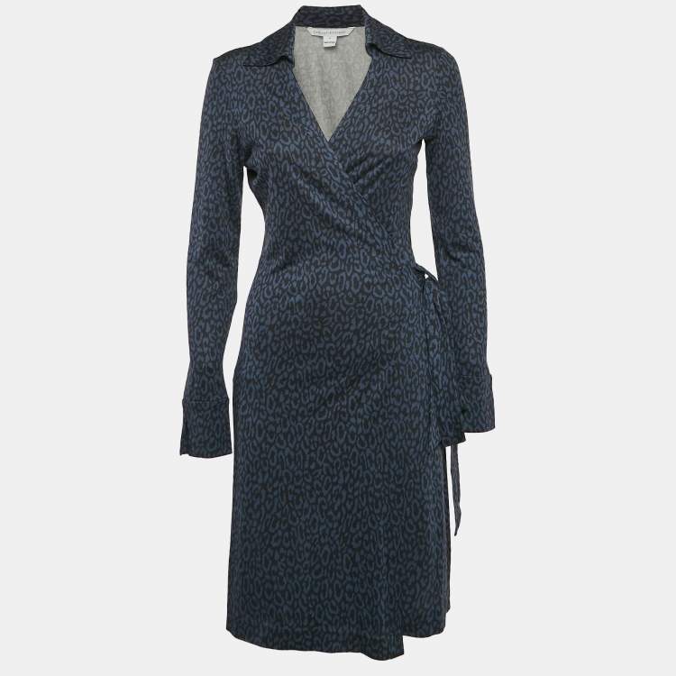 Diane Von Furstenberg - Cybil In Spotted Cat Mini Indigo Size 0